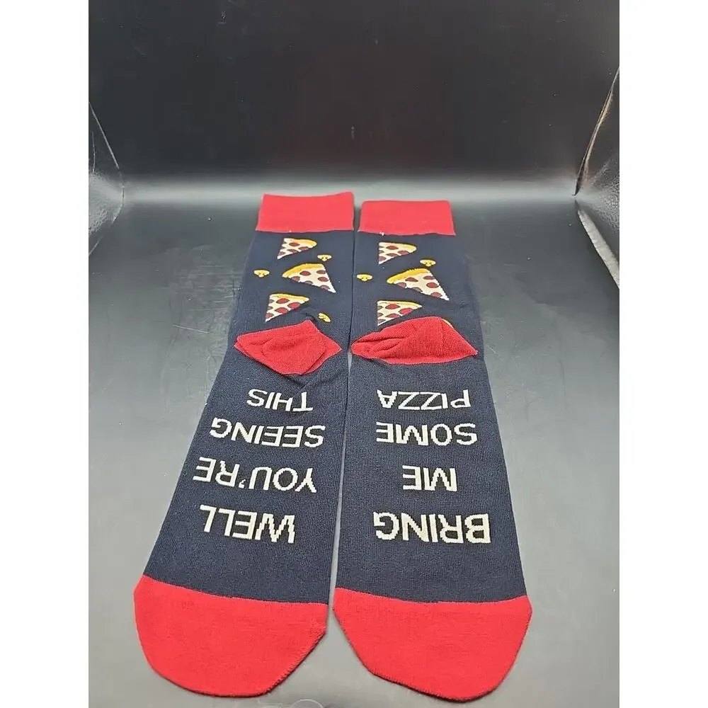 Novelty Pizza Socks ,' Bring Me Some Pizza '